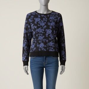 Floral Black and Purple Women's Top